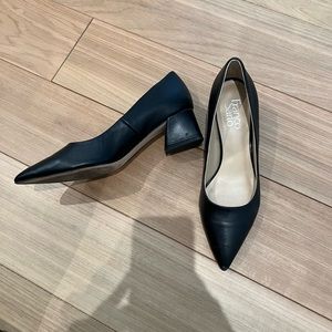Franco Sarto classic black pointed kitten heel - only worn once!